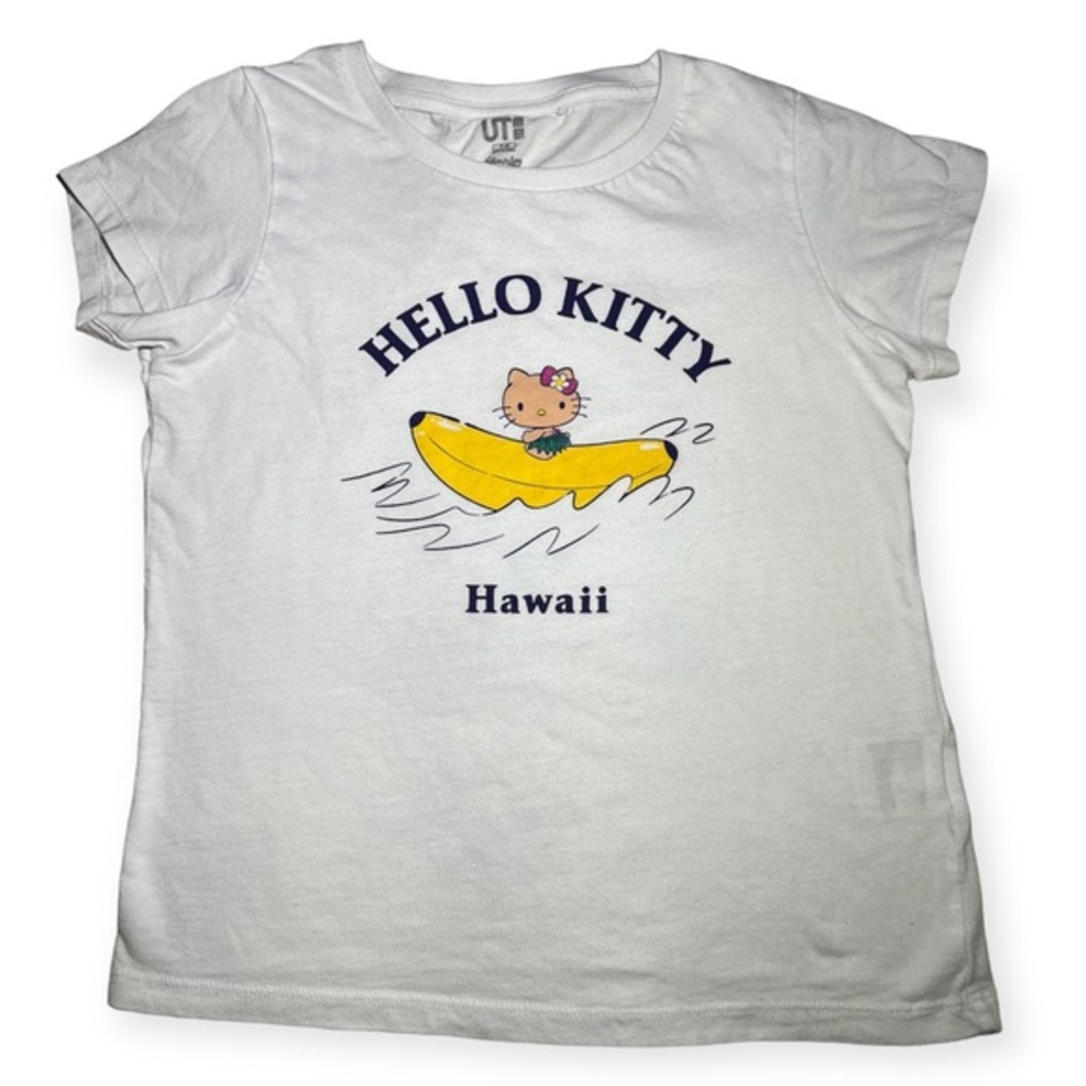 UT Uniqlo Sanrio Hello Kitty White Baby Tee Style‎ T Shirt